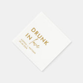 Modernes Betrunken in der Liebe Personalisierte Ho Serviette (Ecke)