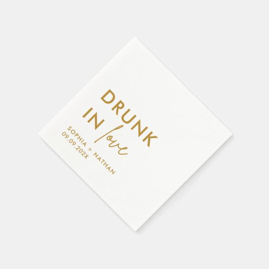 Modernes Betrunken in der Liebe Personalisierte Ho Serviette (Ecke)