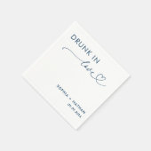 Modernes Betrunken in der Liebe Personalisierte Ho Serviette (Ecke)