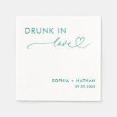 Modernes Betrunken in der Liebe Personalisierte Ho Serviette (Vorderseite)