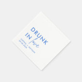 Modernes Betrunken in der Liebe Personalisierte Ho Serviette (Ecke)