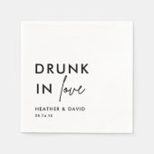 Modernes Betrunken in der Liebe Personalisierte Ho Serviette (Vorderseite)