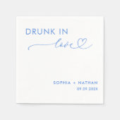 Modernes Betrunken in der Liebe Personalisierte Ho Serviette (Vorderseite)