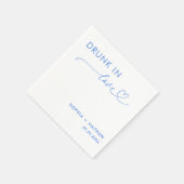 Modernes Betrunken in der Liebe Personalisierte Ho Serviette (Ecke)