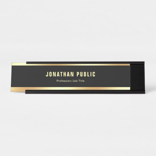 Modernes bezauberndes schreibtischnamensplakette (Vorderseite )