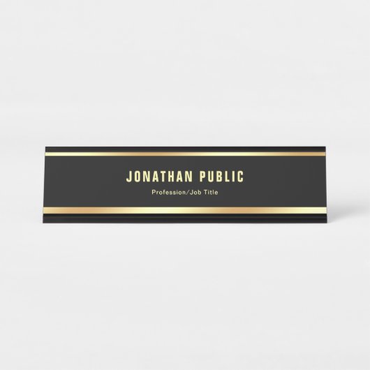 Modernes bezauberndes schreibtischnamensplakette (Vorderseite )