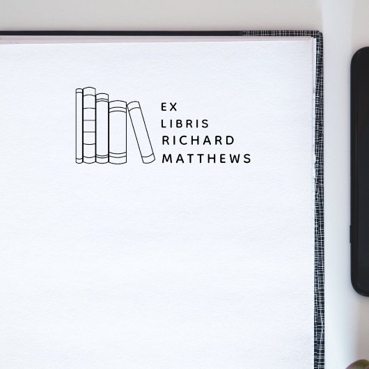 Modernes Bibliotheksbuch für virtuelle Individuell Gummistempel