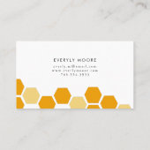 Modernes Bienenbewahrer-Apiarist-Honig Visitenkarte (Rückseite)