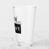 Modernes Bier Buddy Black Funny Zitat Glas (Links)