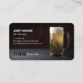 Modernes Biergeschäft | Lässiges Schwarzgeschäft Visitenkarte (Vorderseite)