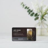 Modernes Biergeschäft | Lässiges Schwarzgeschäft Visitenkarte (Stehend Vorderseite)