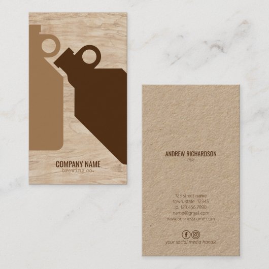 Modernes Bierhaus Visitenkarte (Vorne/Hinten)