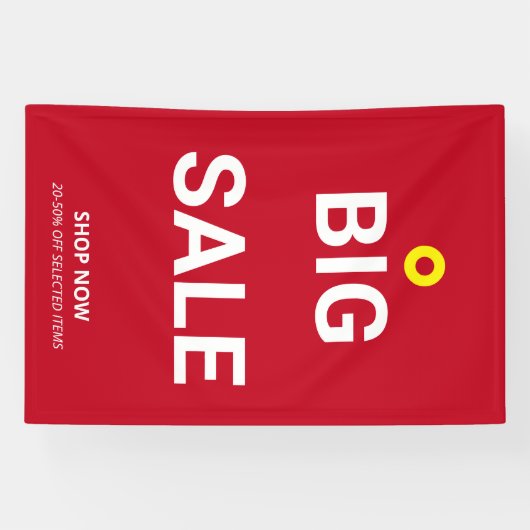 Modernes BIG SALE Minimalgeschäft Rabatt Promo Banner (Horizontal)