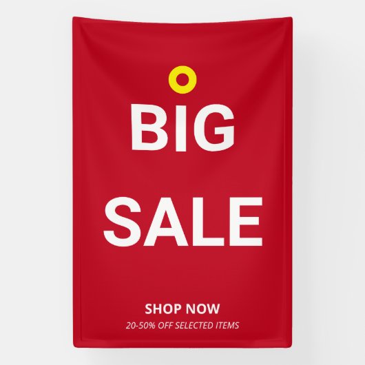Modernes BIG SALE Minimalgeschäft Rabatt Promo Banner (Vertikal)