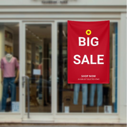 Modernes BIG SALE Minimalgeschäft Rabatt Promo Banner