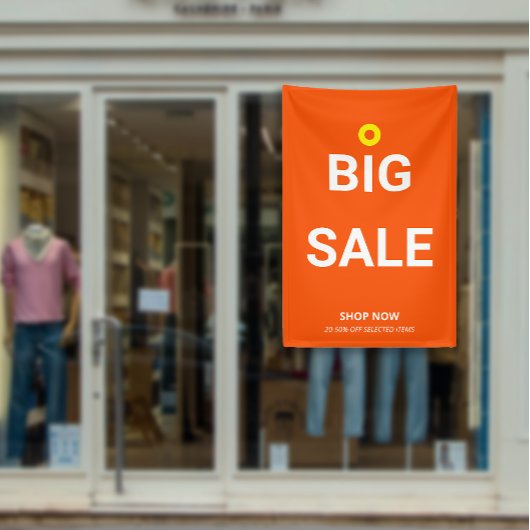 Modernes BIG SALE Minimalgeschäft Rabatt Promo Banner