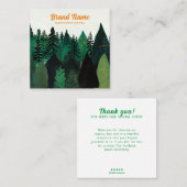 Modernes Bild des grünen Waldes Quadratische Visitenkarte (Vorne/Hinten)