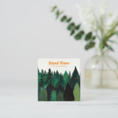 Modernes Bild des grünen Waldes Quadratische Visitenkarte (Stehend Vorderseite)