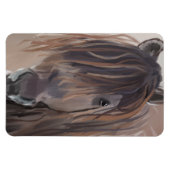 Modernes Bild eines braunen Pferdes Magnet (Horizontal)