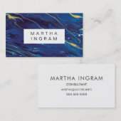 Modernes Bild kreatives Design Blau Abstrakt Visitenkarte (Vorne/Hinten)