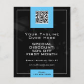 Modernes Bild schwarz und blau Flyer (Hinten)