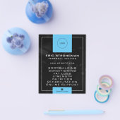 Modernes Bild schwarz und blau Flyer (Einzeln)