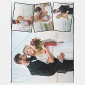 Modernes Bildmontage 4 Hochzeitsstift Fleecedecke (Vorderseite)