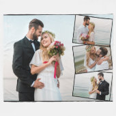 Modernes Bildmontage 4 Hochzeitsstift Fleecedecke (Vorderseite (Horizontal))