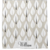 Modernes Bio Muster im Mittelalter Duschvorhang (Vorderseite)