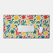 Modernes biophiles Muster Mitte des Jahrhunderts Schreibtischunterlage (Tastatur & Maus)