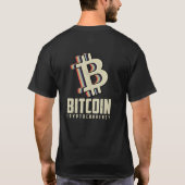 Modernes Bitcoin-Kryptowährungslogo T-Shirt (Rückseite)
