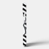 Modernes Blac Glitt Zickzack Girly Monogram IPAD C Case-Mate iPhone Hülle (Rückseite / Links)