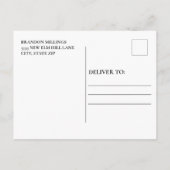 Modernes Black Abschluss Foto Save the Date Ankündigungspostkarte (Rückseite)