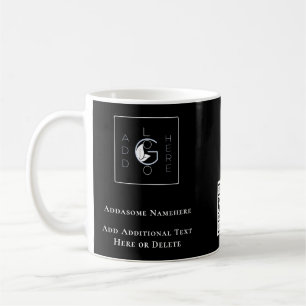 Modernes Black Add Your Logo Business Marketing Kaffeetasse