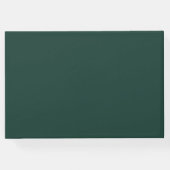 Modernes Black Agate Gold Script Smaragd Grün Gästebuch (Rückseite)