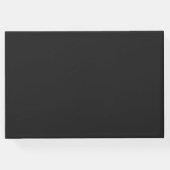 Modernes Black Agate Silver Script dunkel Gästebuch (Rückseite)