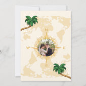 Modernes Black and Gold Reisepass Bridal Einladung (Rückseite)