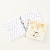 Modernes Black and Gold Reisepass Bridal Notizblock (Innenseite)