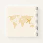 Modernes Black and Gold Reisepass Bridal Notizblock (Rückseite)