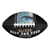 Modernes Black Best Vater Jeden Vatertag Foto Football (Vorderseite)