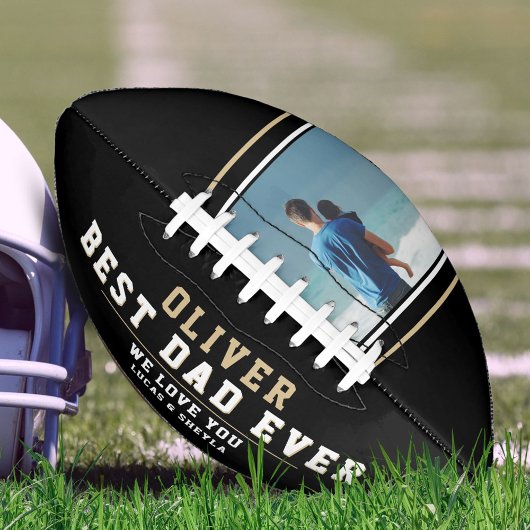 Modernes Black Best Vater Jeden Vatertag Foto Football