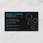 Modernes Black Blue Power Wash House Reinigung Visitenkarte (Rückseite)