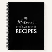 Modernes Black Book of Recipes-Notebook Notizblock (Vorderseite)