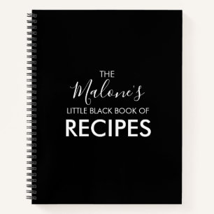 Modernes Black Book of Recipes-Notebook Notizblock