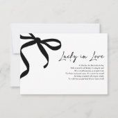 Modernes Black Bow Lucky in der Liebe Lotterie Tic Dankeskarte (Vorderseite)