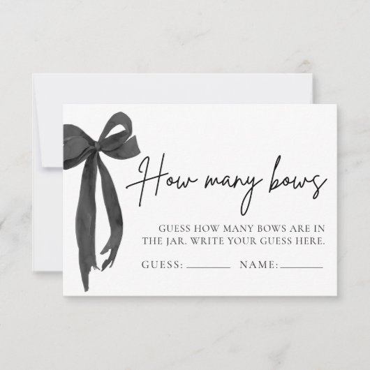 Modernes Black Bow rät, wie viele Bows Showspiel Einladung (Vorderseite)