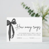 Modernes Black Bow schätzt, wie viele Rings Bridal Einladung (Stehend Vorderseite)