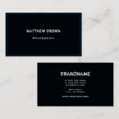 Modernes Black Bricks Muster Elegant Beruflich Visitenkarte (Vorne/Hinten)