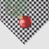 Modernes Black Buffalo Kariertes Rotes Ornament Seidenpapier (Ausschnitt)