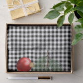 Modernes Black Buffalo Kariertes Rotes Ornament Seidenpapier (Geschenk)